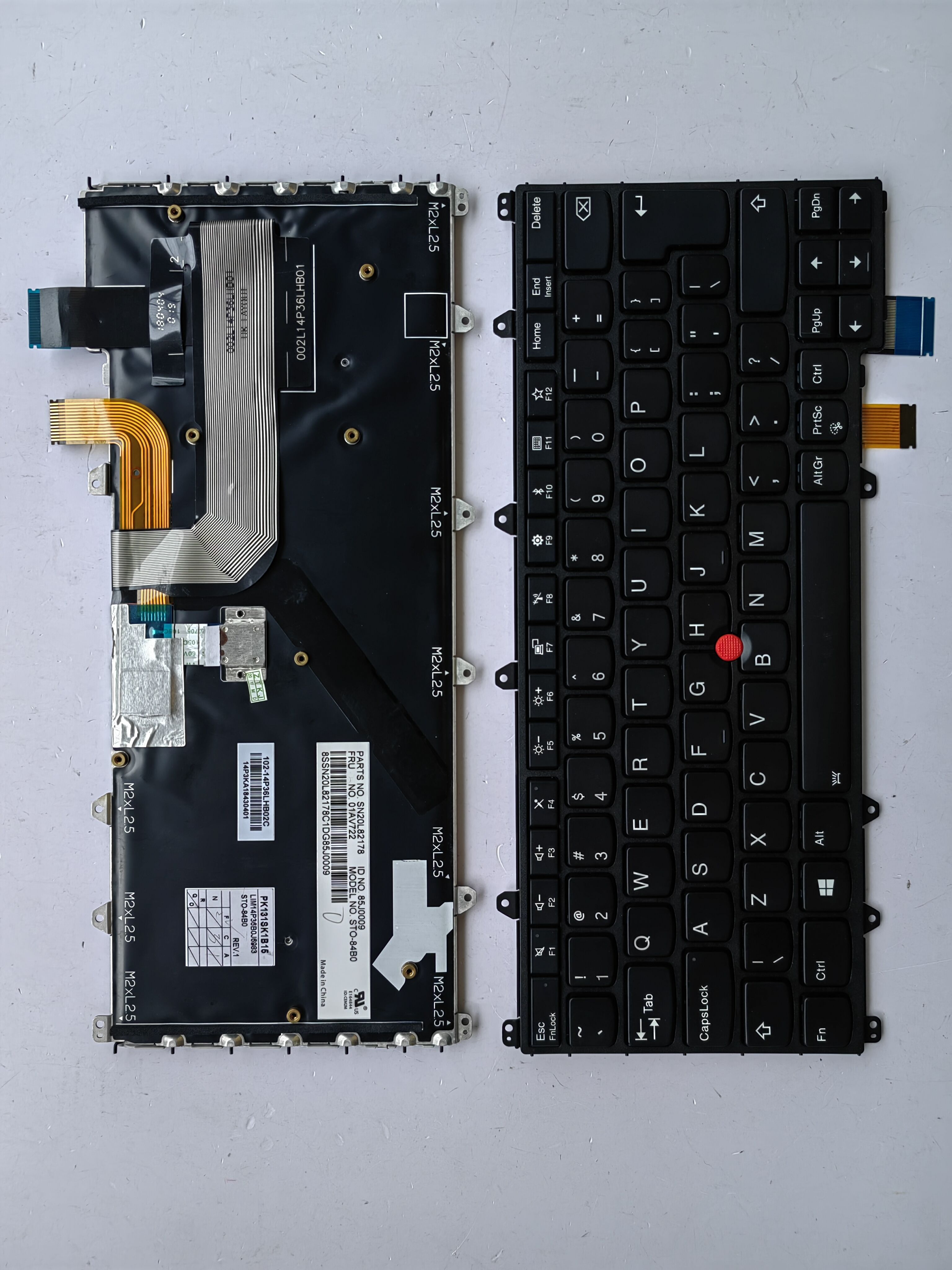 Picture of New Replacement Laptop Keyboard For IBM YOGA370 BLACK FRAME BLACK With Point Backlit (OEM) UI Layout